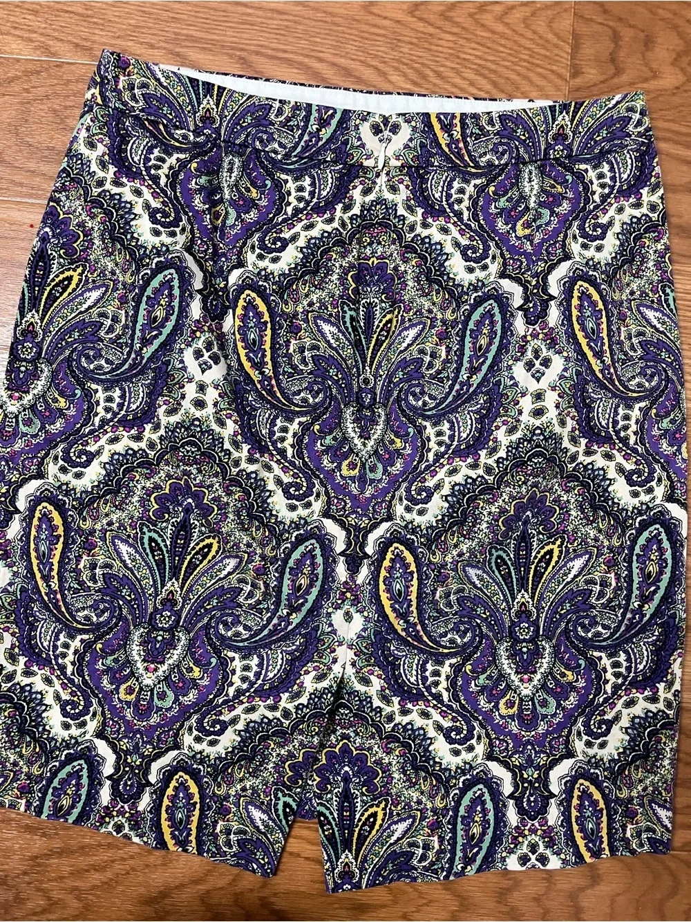 J.Crew Pencil Skirt Women’s Sz 4 Multicolor Paisley Print Classic Bohemian
